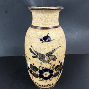 Tonala, Mexico Cancun Art Pottery Vase, 8" x 4"